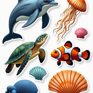 Sea Life  - Sticker Sheet v8